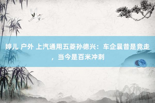 婷儿 户外 上汽通用五菱孙德兴：车企曩昔是竞走，当今是百米冲刺