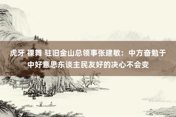 虎牙 裸舞 驻旧金山总领事张建敏：中方奋勉于中好意思东谈主民友好的决心不会变