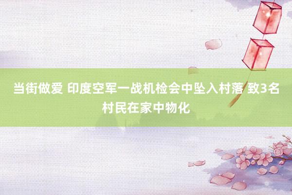 当街做爱 印度空军一战机检会中坠入村落 致3名村民在家中物化