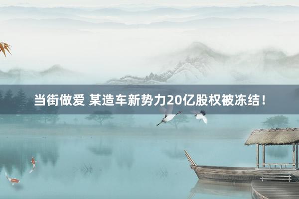 当街做爱 某造车新势力20亿股权被冻结！