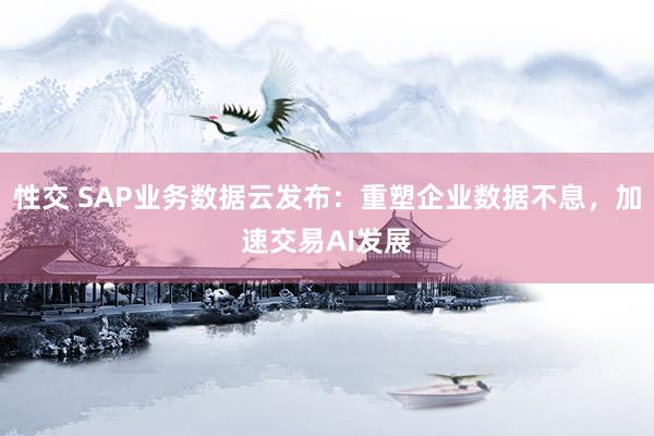 性交 SAP业务数据云发布：重塑企业数据不息，加速交易AI发展