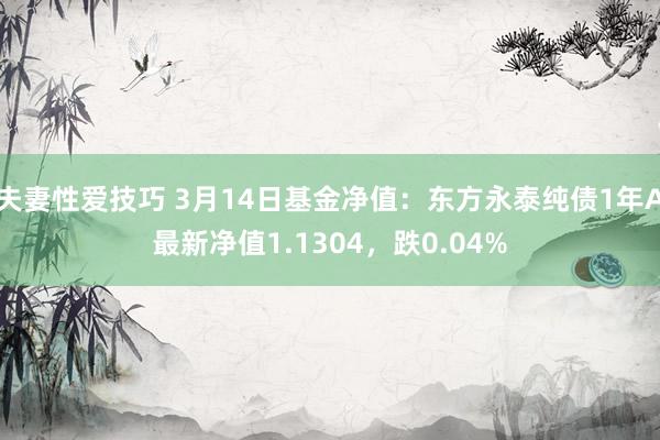 夫妻性爱技巧 3月14日基金净值：东方永泰纯债1年A最新净值1.1304，跌0.04%