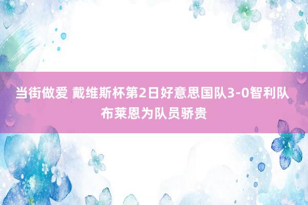 当街做爱 戴维斯杯第2日好意思国队3-0智利队 布莱恩为队员骄贵