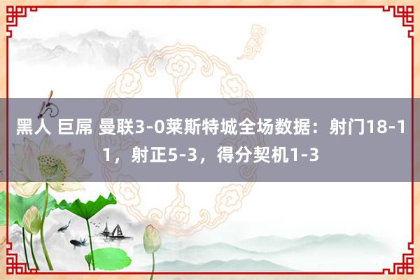 黑人 巨屌 曼联3-0莱斯特城全场数据：射门18-11，射正5-3，<a href=