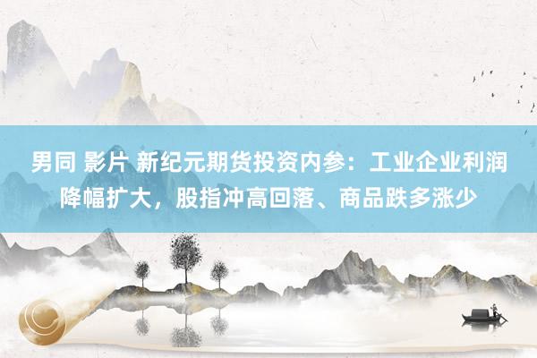 男同 影片 新纪元期货投资内参：工业企业利润降幅扩大，股指冲高回落、商品跌多涨少