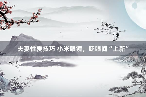 夫妻性爱技巧 小米眼镜，眨眼间“上新”