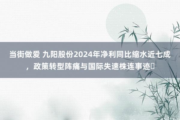 当街做爱 九阳股份2024年净利同比缩水近七成，政策转型阵痛与国际失速株连事迹‌