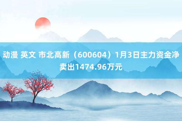 动漫 英文 市北高新（600604）1月3日主力资金净卖出1474.96万元