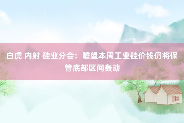 白虎 内射 硅业分会：瞻望本周工业硅价钱仍将保管底部区间轰动