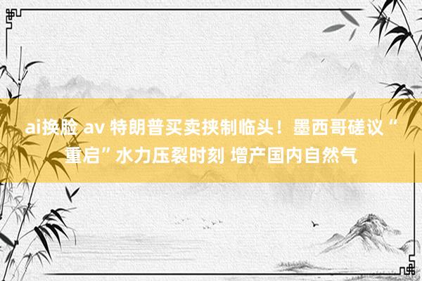 ai换脸 av 特朗普买卖挟制临头！墨西哥磋议“重启”水力压裂时刻 增产国内自然气