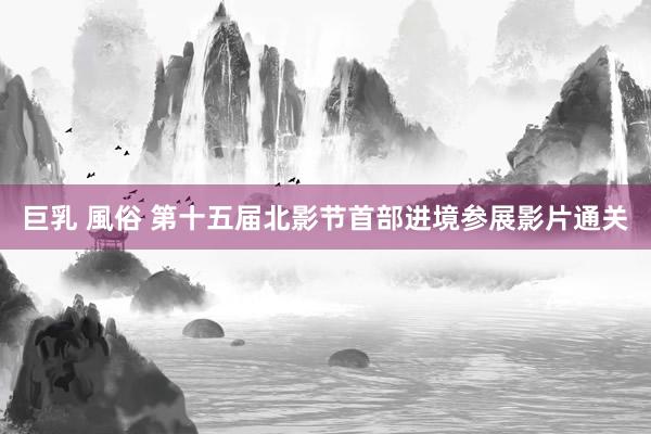 巨乳 風俗 第十五届北影节首部进境参展影片通关