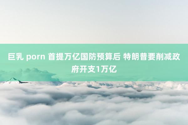 巨乳 porn 首提万亿国防预算后 特朗普要削减政府开支1万亿