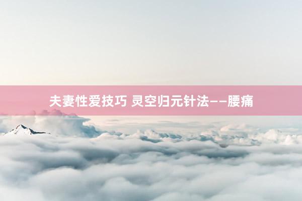 夫妻性爱技巧 灵空归元针法——腰痛